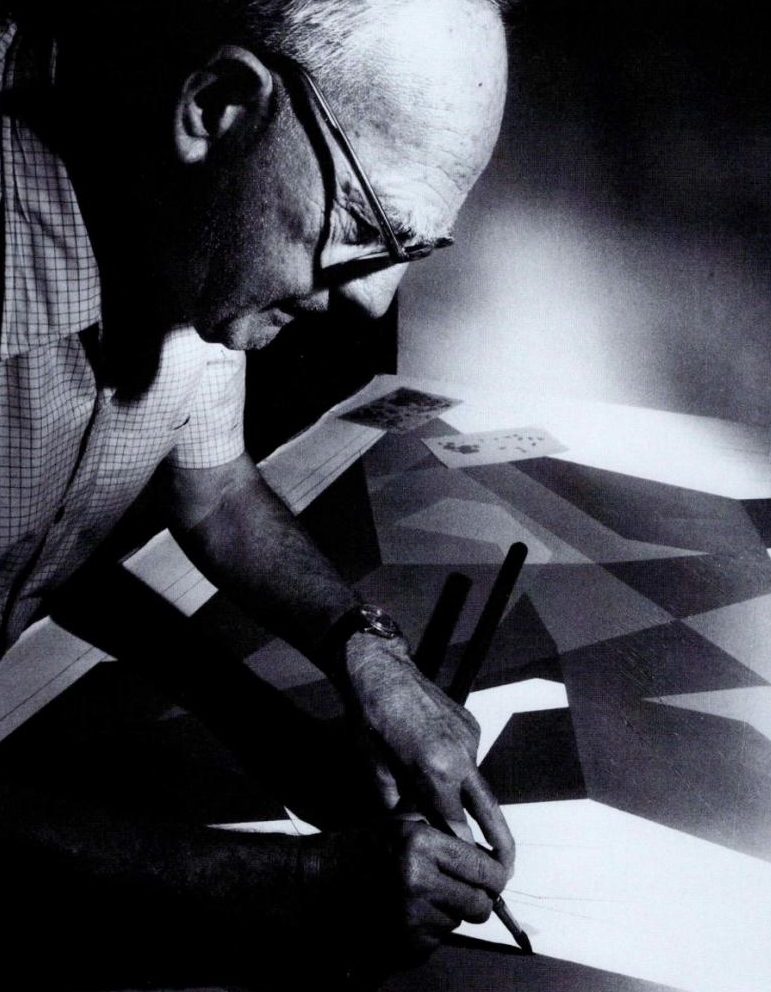 Hans Hinterreiter in seinem Atelier auf Ibiza, 1983
